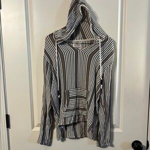 Striped Hooded Pullover